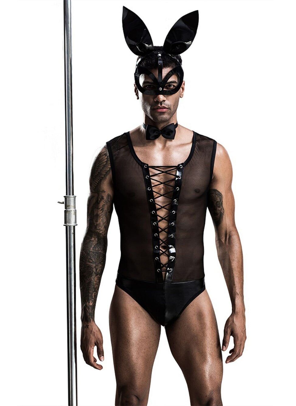 2068 Cosplay Costume Tuxedo Sexy Lingerie Set Role Play Rabbit Man Uniform